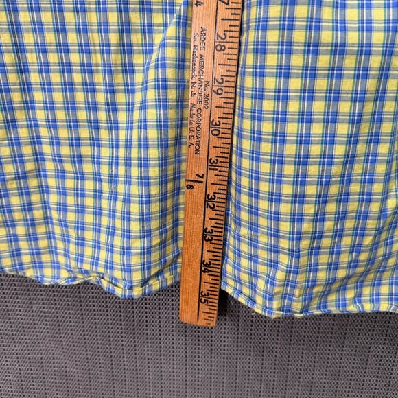 Ralph Lauren Blake Mens Size L Yellow & Blue Plaid Button-Down Shirt Long Sleeve - Picture 6 of 8